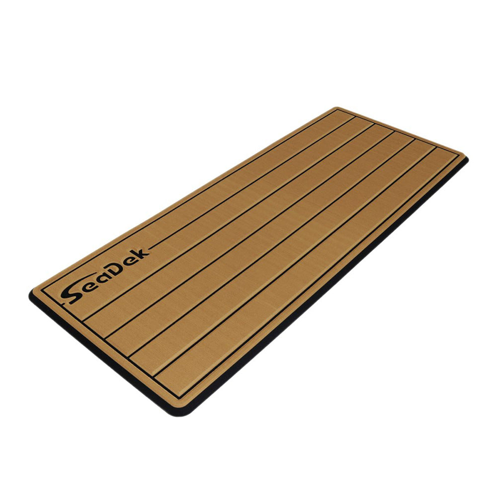 SeaDek 16 x 39 20mm Dual Density Large Teak Helm Pad wSeaDek Logo Brushed Texture MochaBlack 4064mm x 9906mm x 20mm