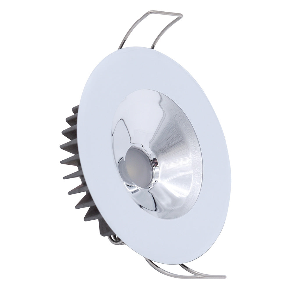 Lumitec Illusion Flush Mount LED Down Light Spectrum RGBW Warm White White Housing Chrome Reflector 117135