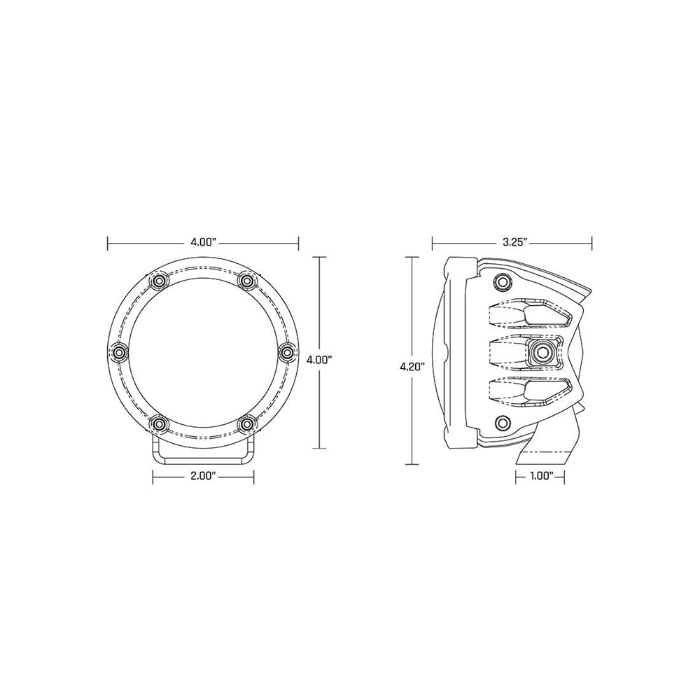RIGID Industries 360Series RGBW 4 Offroad Lamp Drive Beam wRGBW Backlight Pods Set of 2 36401