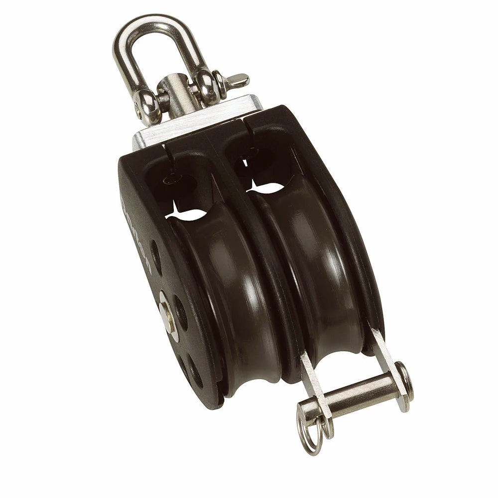 Barton Size 2 35mm Plain Bearing Pulley Block Double Swivel Becket N02231