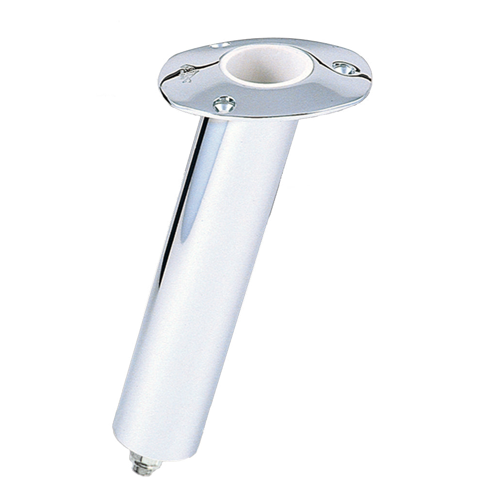 Lees 15 Degree Stainless Steel Swivel Base Flush Mount Rod Holder Medium 2 OD X 65 Tube f Small Bent Butts RH5169H