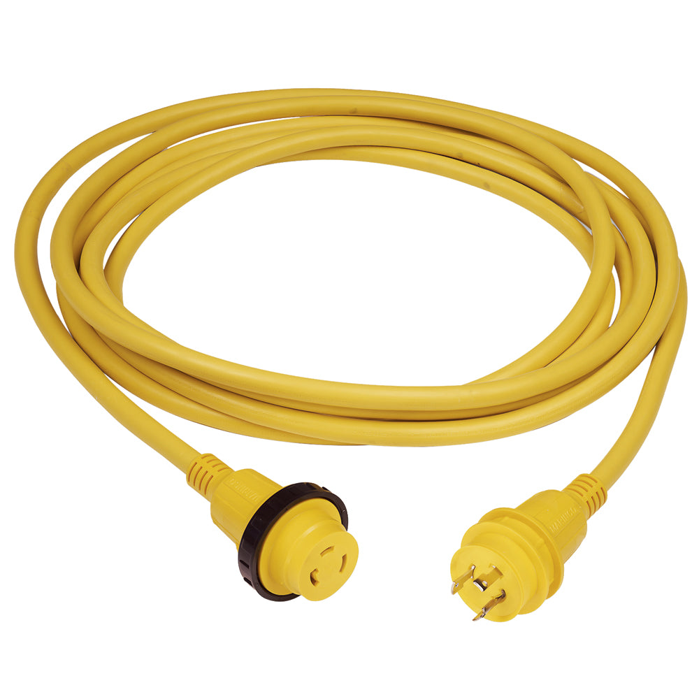 Marinco 30A 25 Molded Cordset 125V Yellow 199117