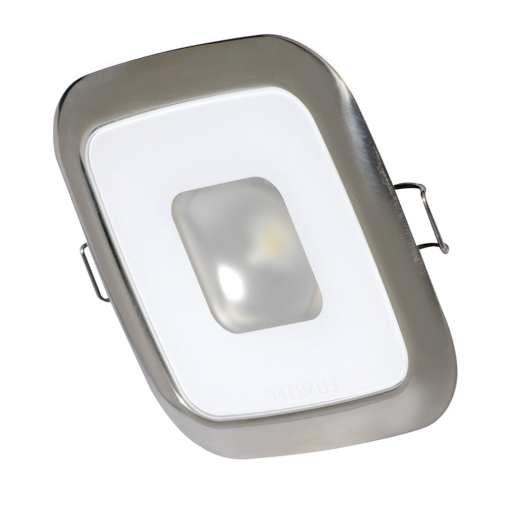 Lumitec Square Mirage Down Light Spectrum RGBW Dimming Polished Bezel 116117