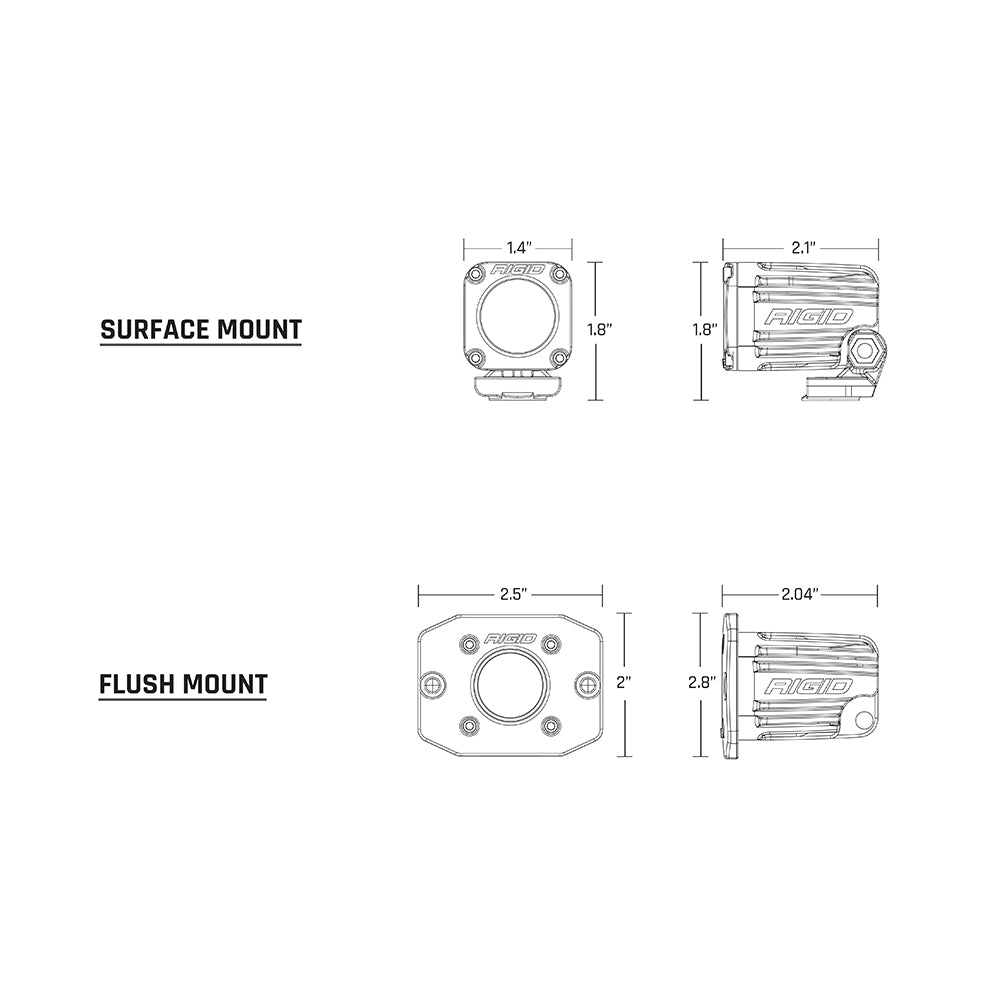 RIGID Industries Ignite Surface Mount Spot Single Black 20511