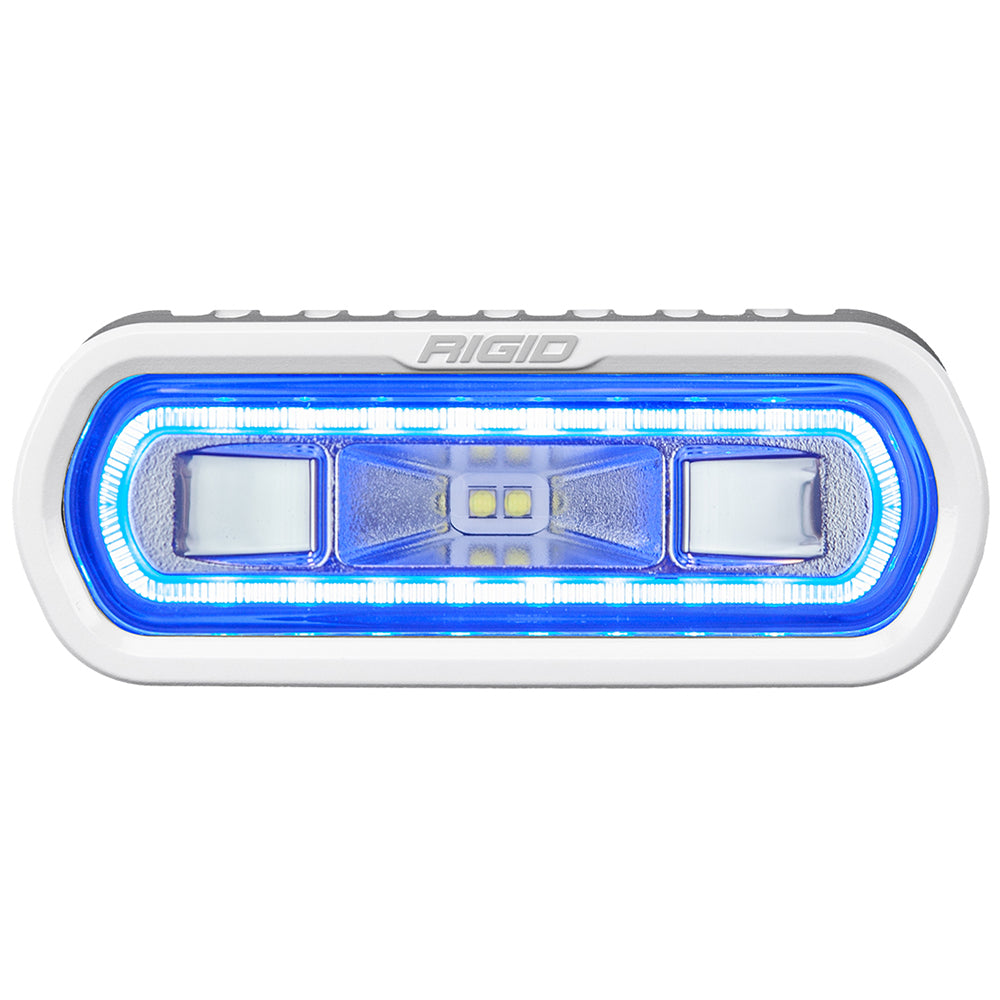 RIGID Industries SRL Series Marine Spreader Light White Surface Mount White Light wBlue Halo 51101