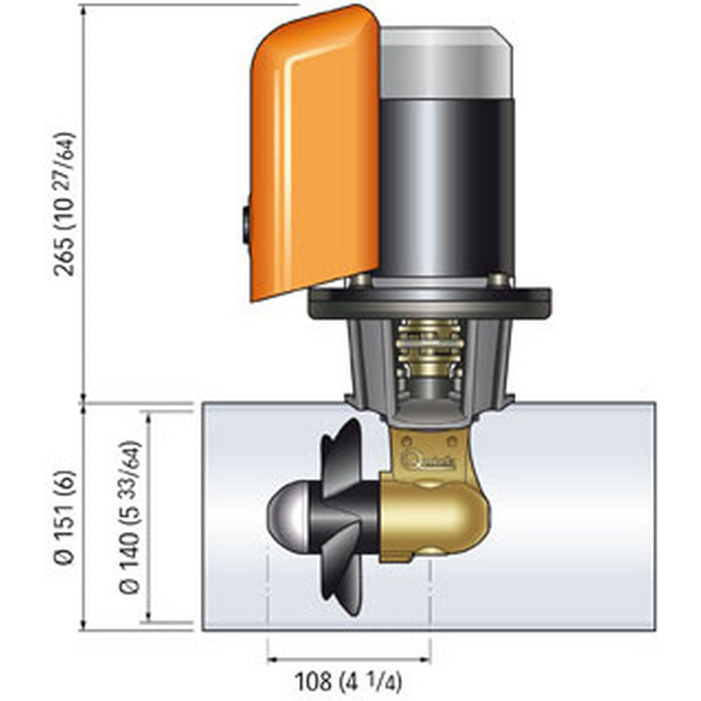 Quick Bow Thruster BTQ 14030 30KGF 12V D140 15kW FGBT14030120T00