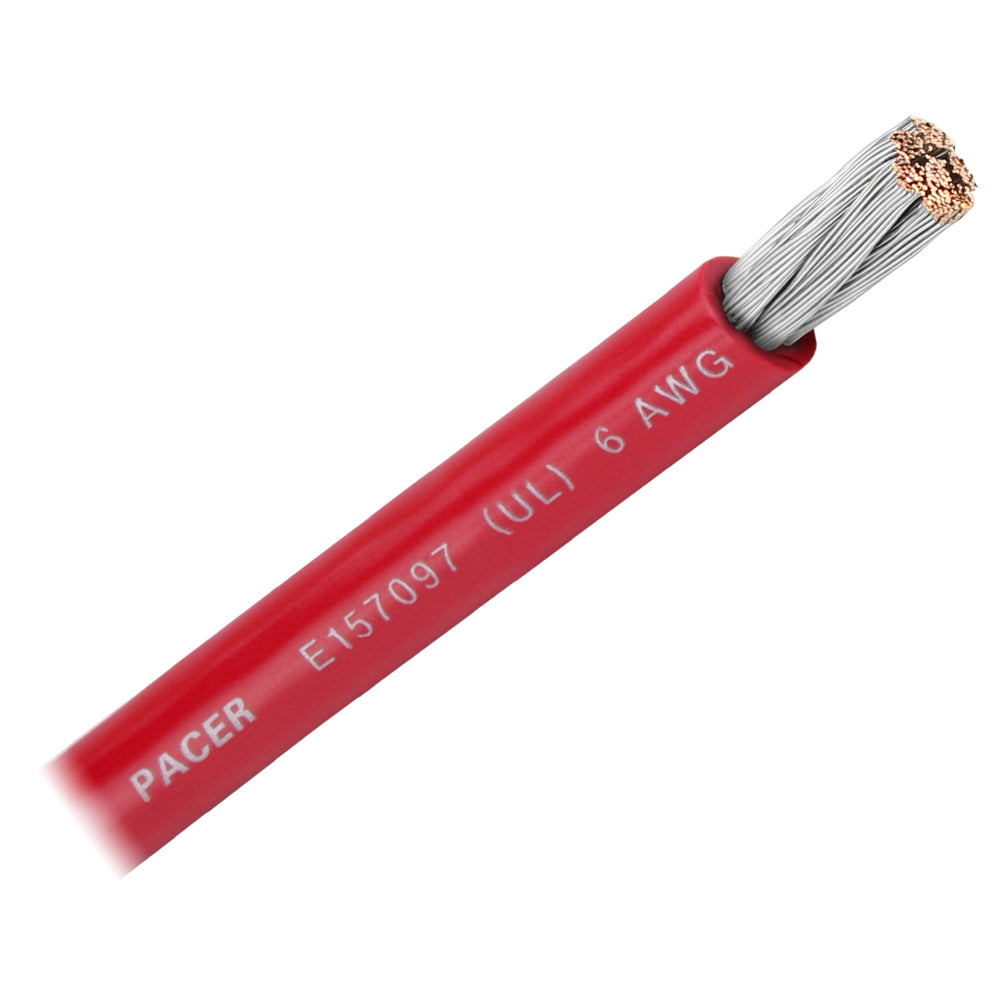 Pacer Red 6 AWG Battery Cable Sold By The Foot WUL6RDFT