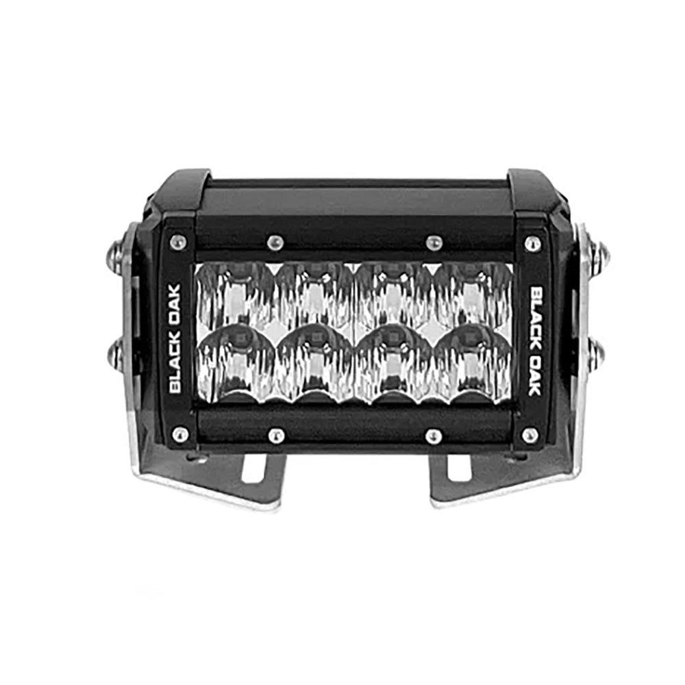Black Oak Pro Series 30 Double Row 4 LED Light Bar Flood Optics Black Housing 4FD5OS