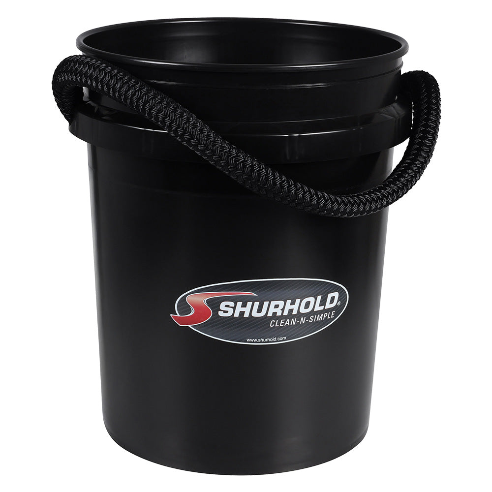 Shurhold Worlds Best Rope Handle Bucket  5 Gallon  Black 2452