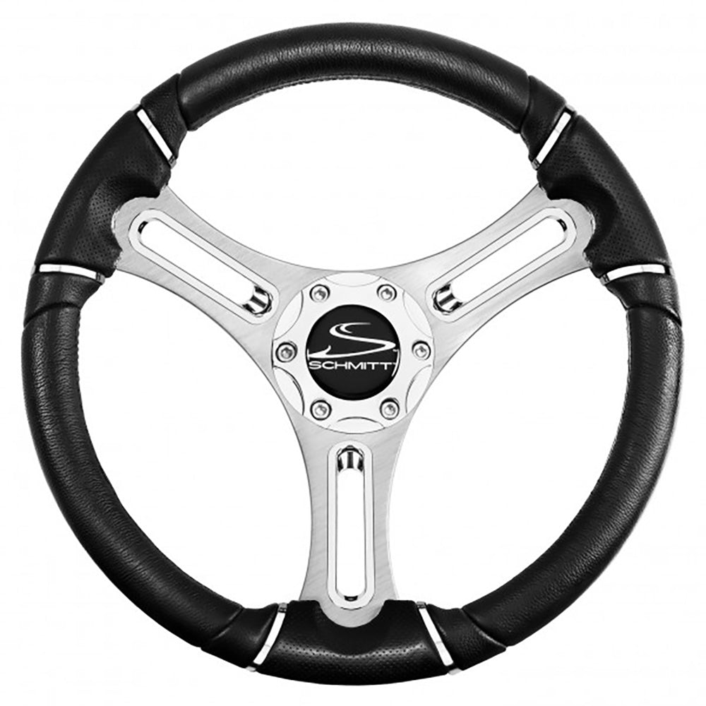 Schmitt Marine Torcello 14 Wheel  04 Series  Polyurethane Wheel wChrome Trim  Cap  Brushed Spokes  34 Tapered Shaft