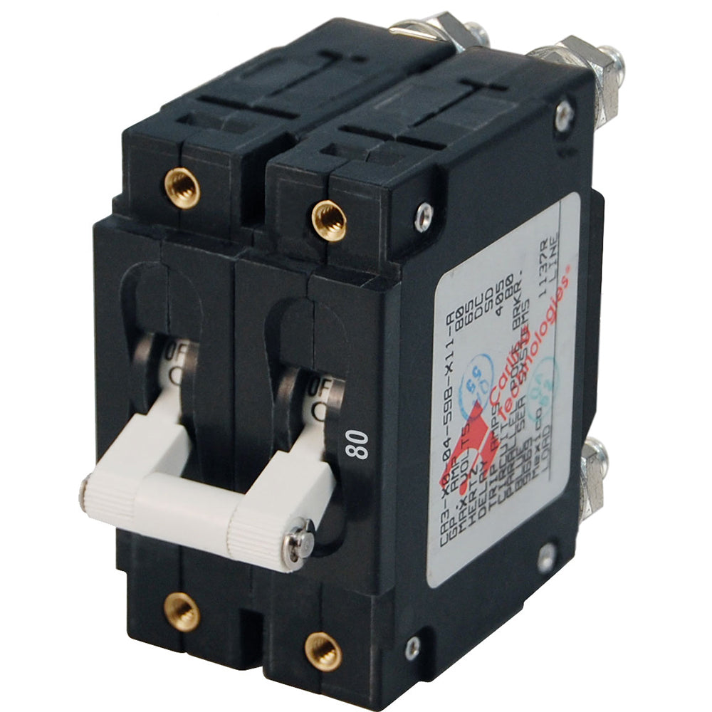 Blue Sea 7256 CSeries Double Pole Circuit Breaker  80A 7256