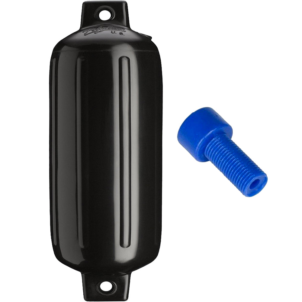 Polyform G5 Twin Eye Fender 88 x 268  Black wAdapter G5 BLACK WAIR ADAPTER