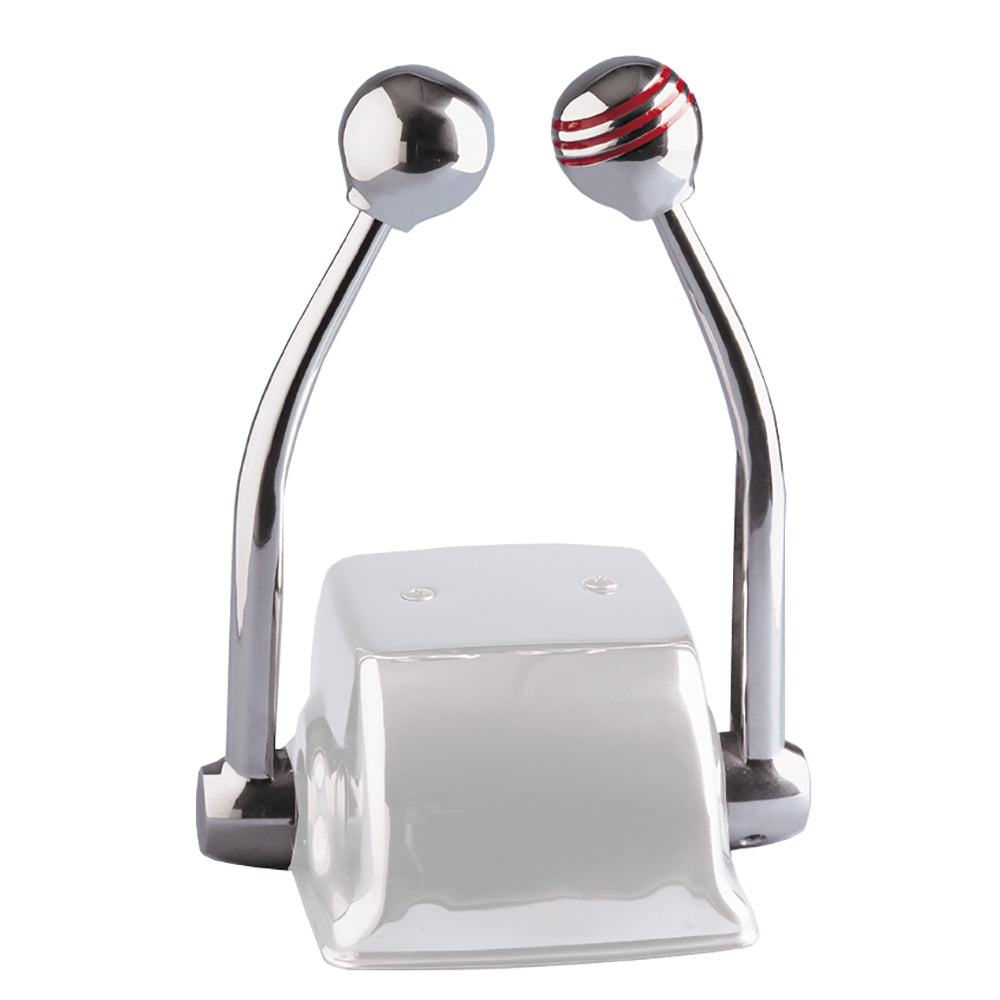 Schmitt Marine Standard Control Arm Set wRed Throttle Knob  Plain Shift Knob  Includes Arms  Knobs Only 50050