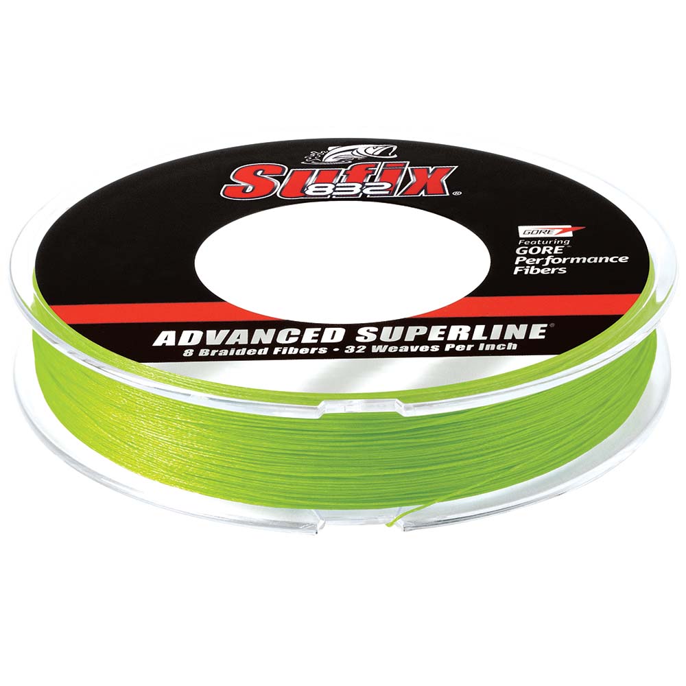 Sufix 832 Advanced Superline Braid  10lb  Neon Lime  300 yds 660110L