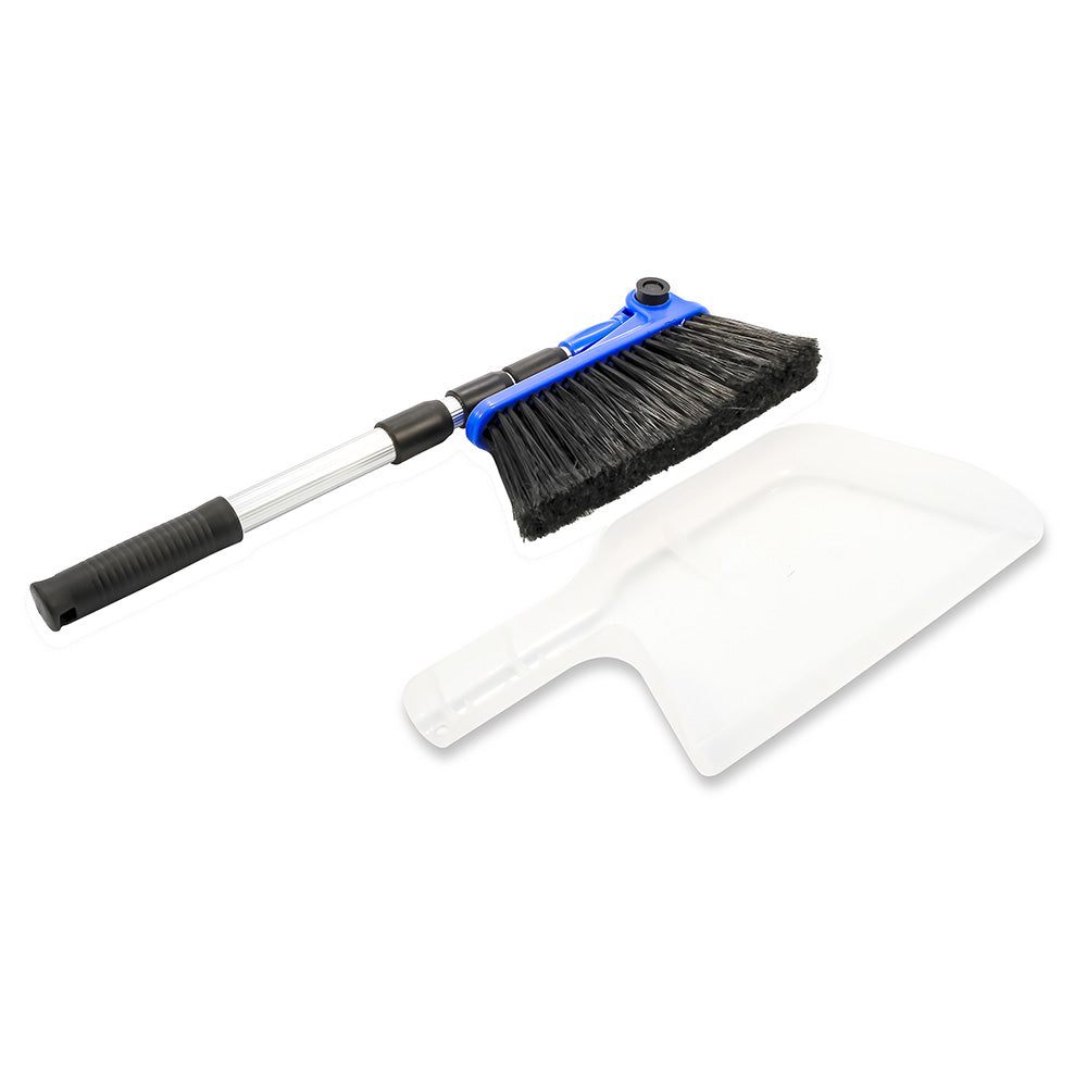 Camco RV Broom  Dustpan  Bilingual 43623